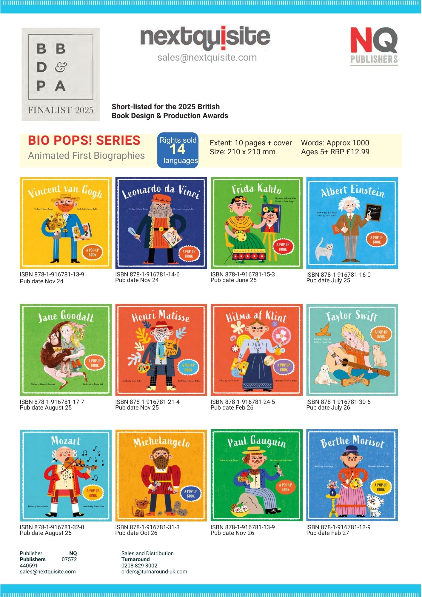 2025 British Book Design & Production Awards